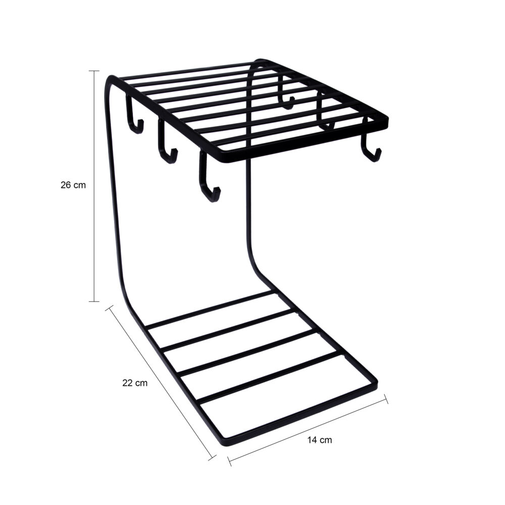 mokkenrek, rek, zwarte mokkenrek, zwarte bordenrek borden rek, mokken rek, bordenrek van metaal, bordenrek, rekje voor borden en mokken, rekje, metalen rek, metalen rek in zwart,