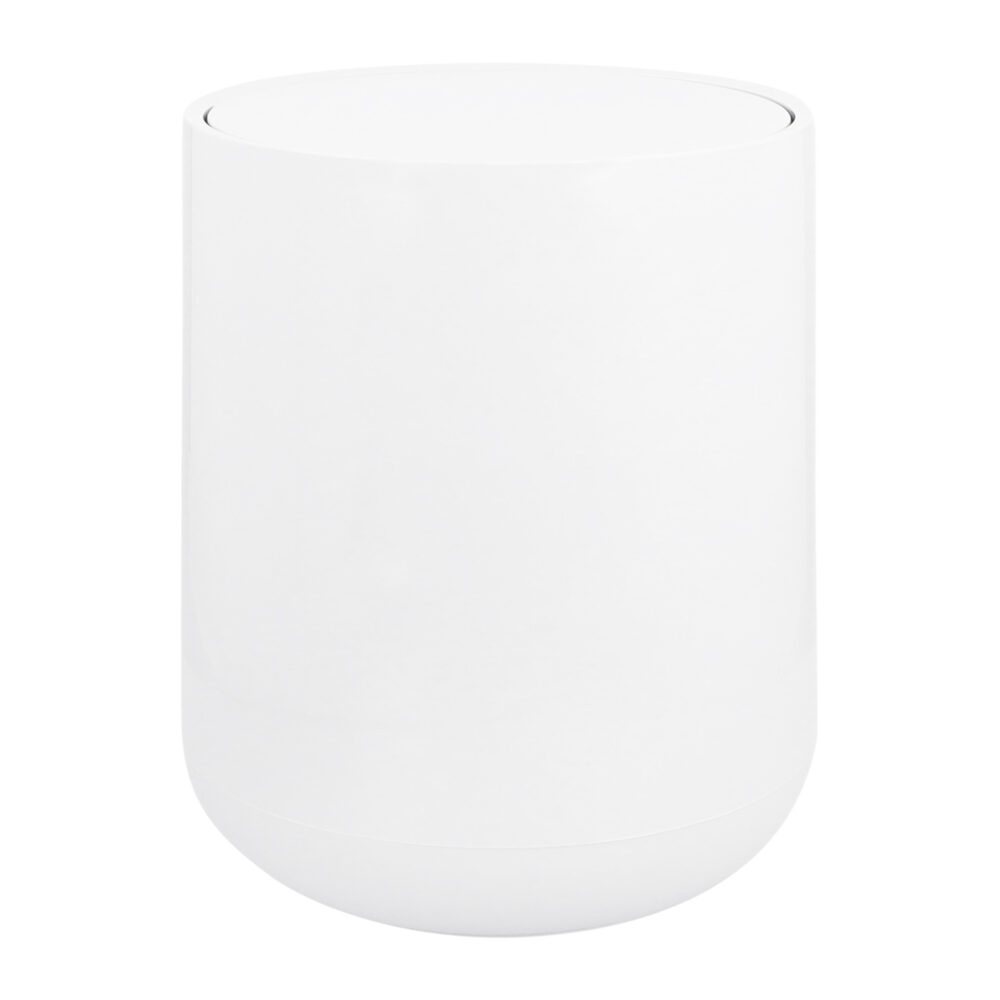 witte prullenbak, witte prullenbak van 12 liter, prullenbak wit, prullenbak met deksel, prullenbak, prullenbak van kunststof, afvalemmer,