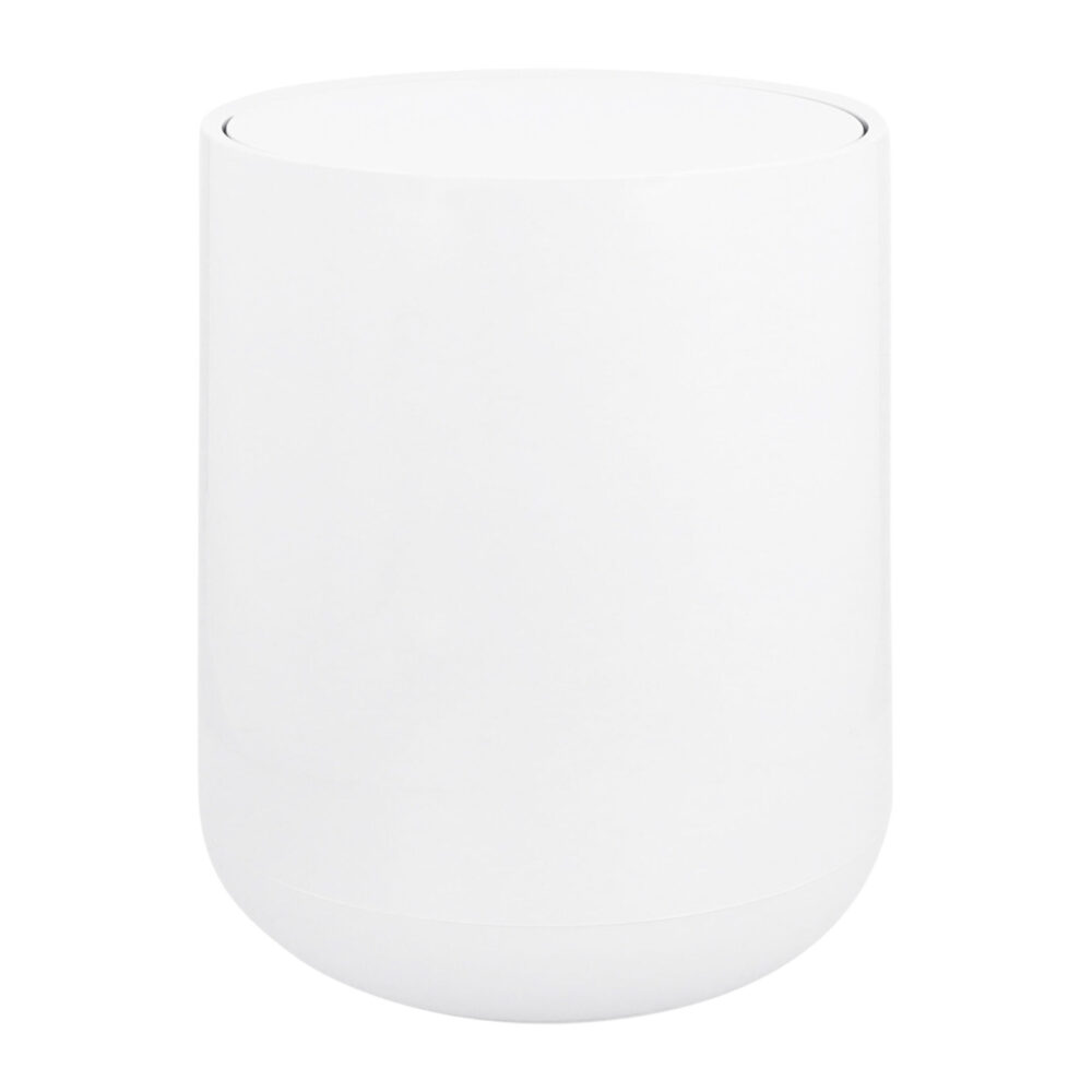 witte prullenbak, witte prullenbak van 12 liter, prullenbak wit, prullenbak met deksel, prullenbak, prullenbak van kunststof, afvalemmer,