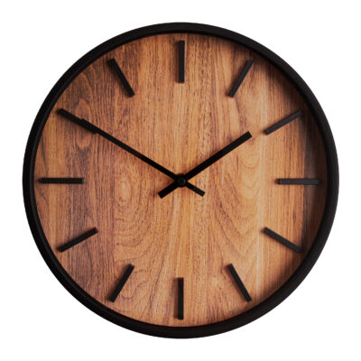 Wandklok, QUVIO houtlook wandklok, houtlook wandklok, wandklok met houtlook, muurklok, klok