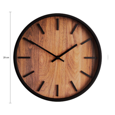 Wandklok, QUVIO houtlook wandklok, houtlook wandklok, wandklok met houtlook, muurklok, klok