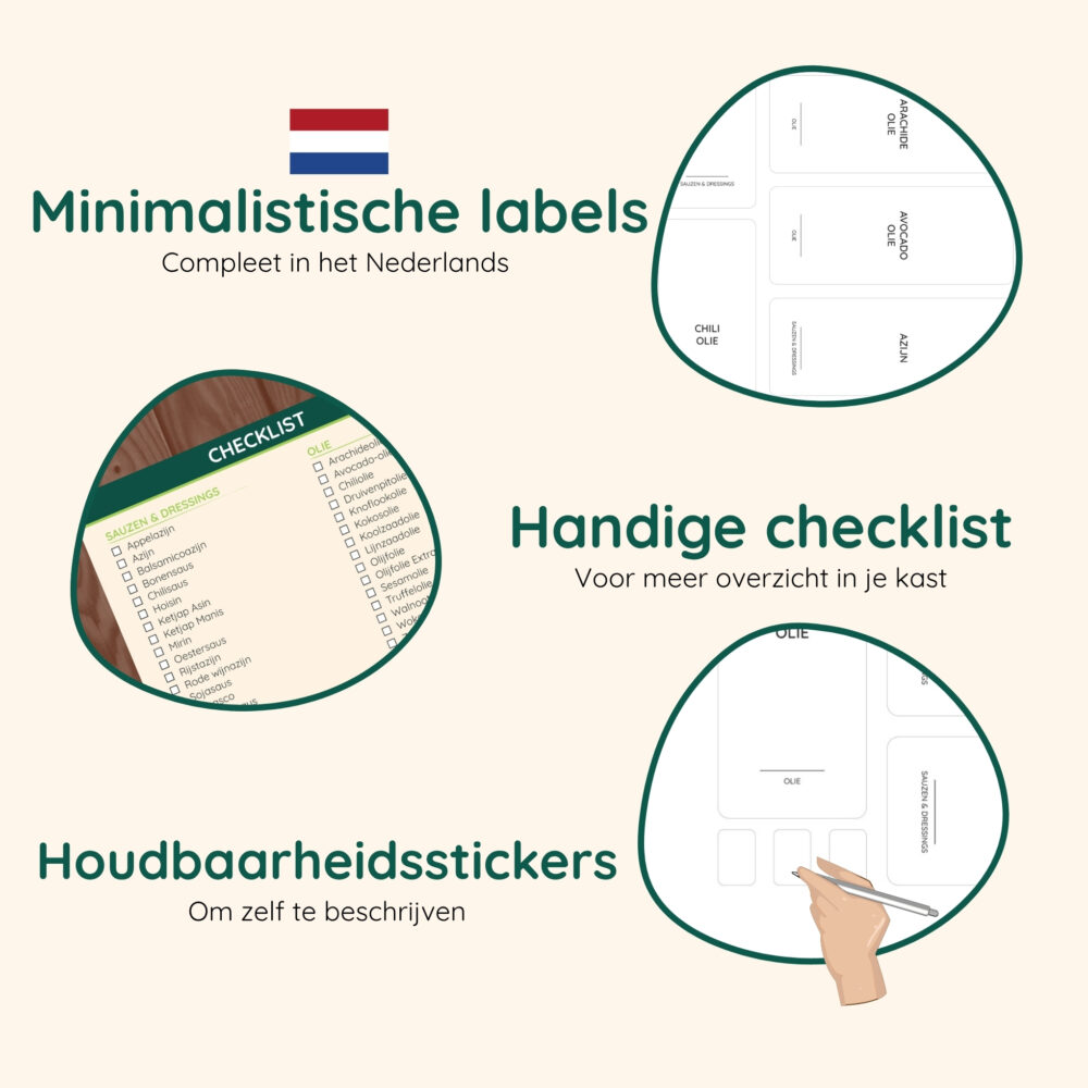 labels, stickers, set, labels voor olie, sauzen en dressings