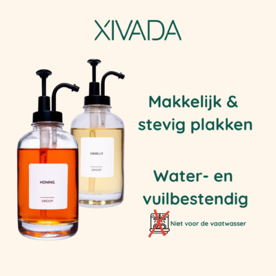 witte labelset, siroop labels, witte koffie en siroop labels, stickers, labels, set,