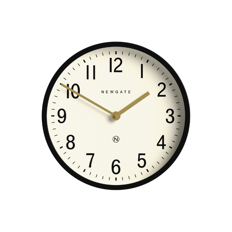 Newgate Master Edwards wall clock in black