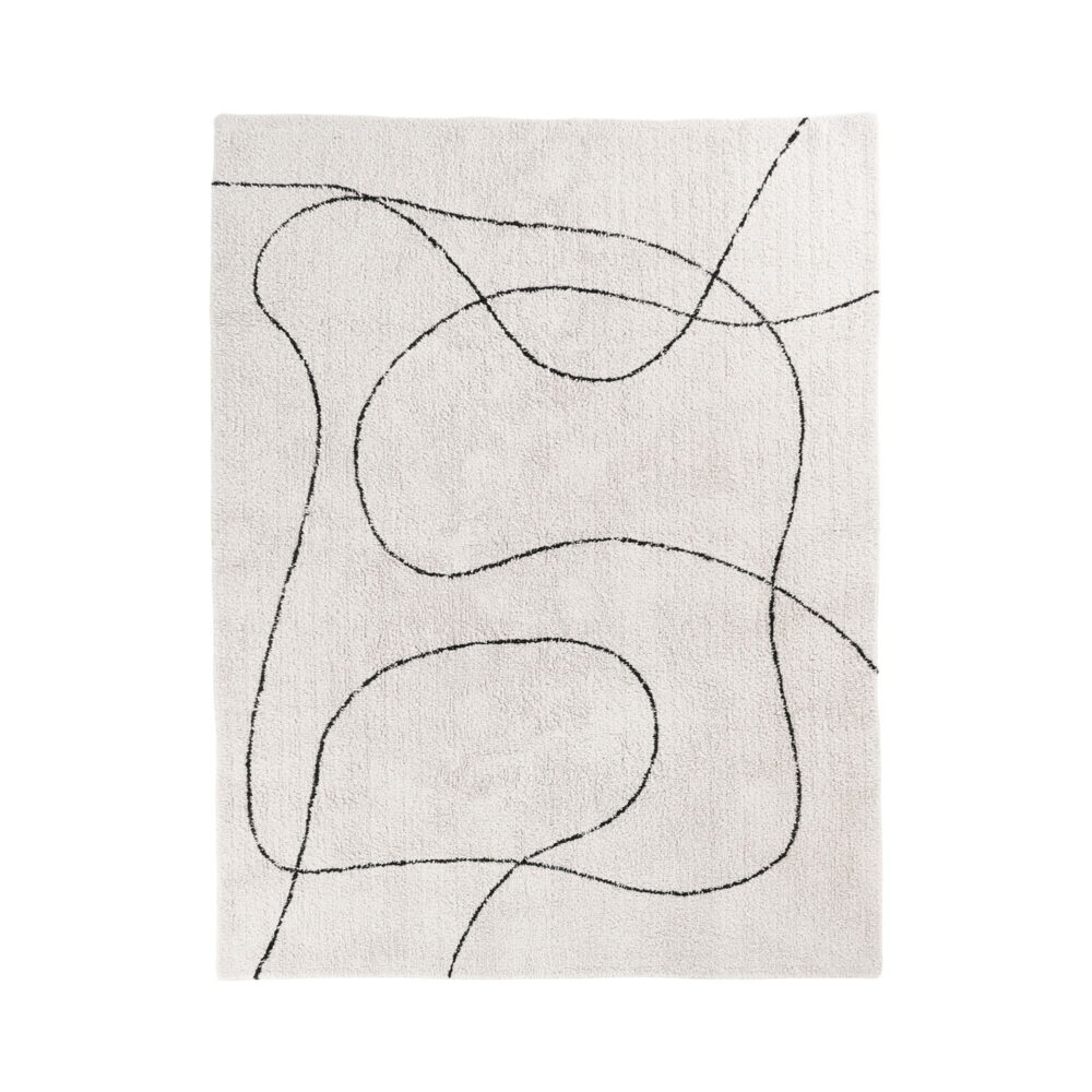 QUVIO Vloerkleed Tampa - Hoogwaardig Katoen - Multi-gekleurde Print - 160x230 cm_afb1