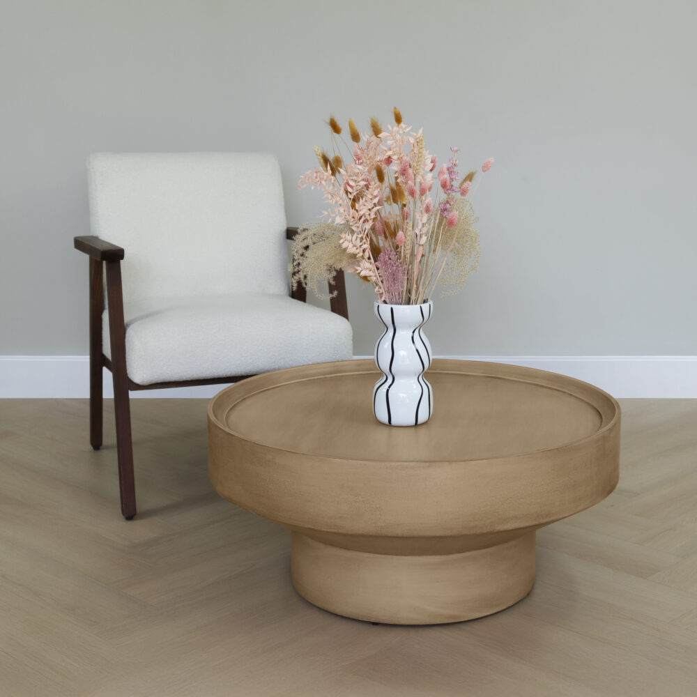 Lewis & Loft Coffee table - Luus - LL44465 - Mango Wood - Round ⌀80 - Natural matte_afb3