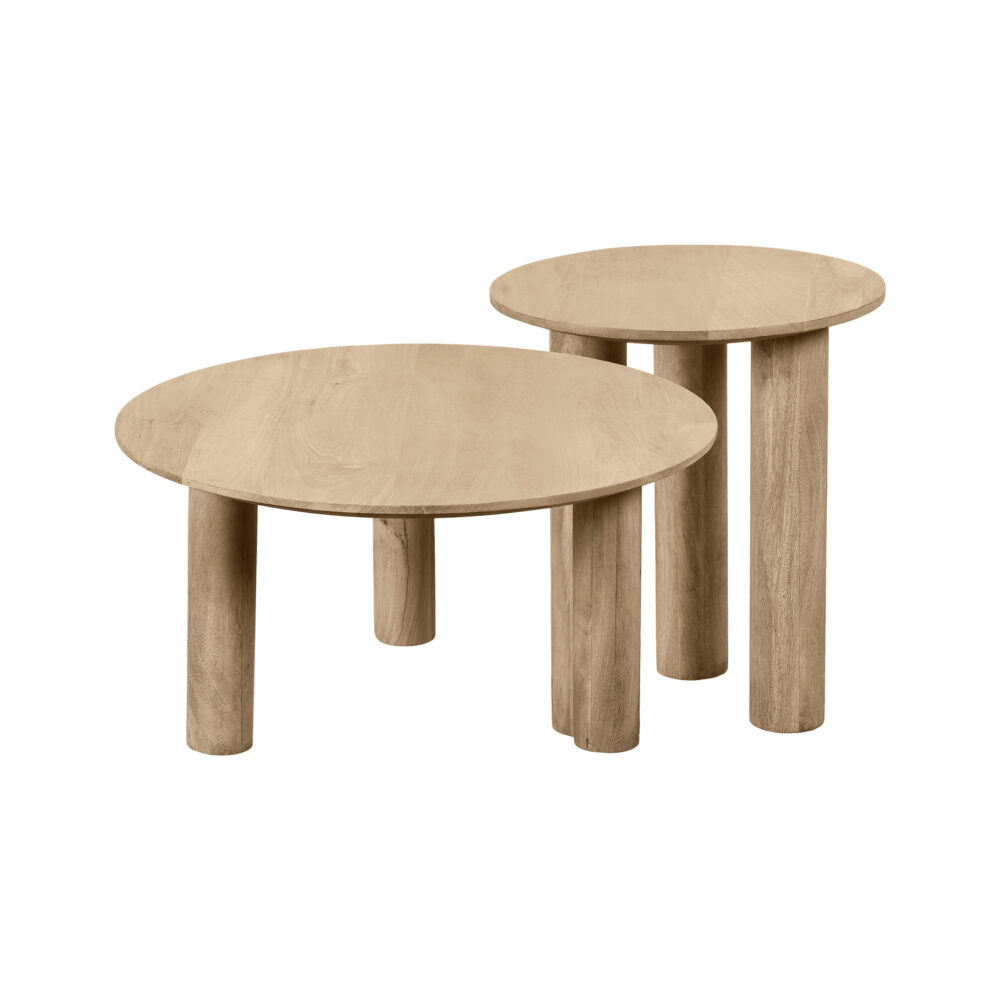 Ronde salontafel mangohout ⌀70 cm, tafel, koffietafel, salontafel rond van hout, salontafel, salontafel Lian, ronde salontafel, salontafel hout,