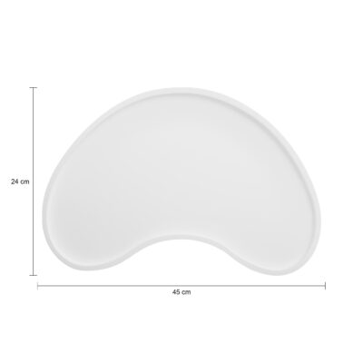 witte dienblad, tray, dienblad, witte dienblad met organische vorm, wit dienblad, organisch dienblad, dienblad wit, decoratieve tray, houten dienblad wit,