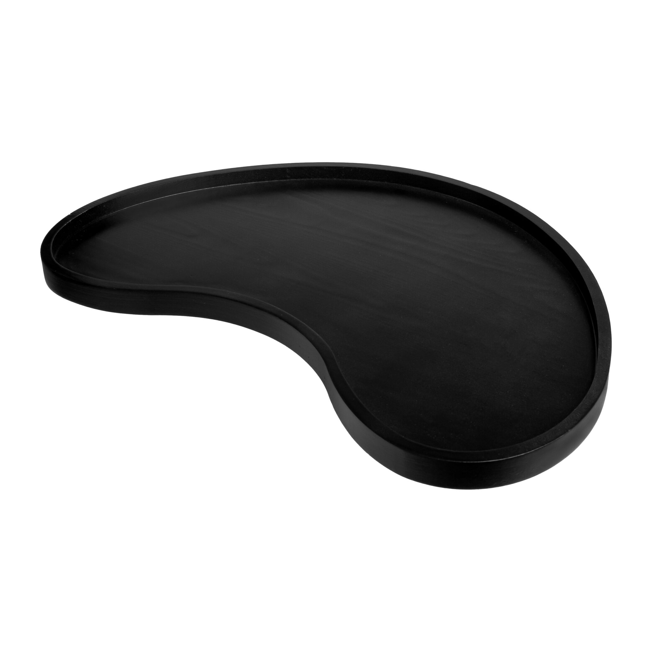 QUVIO Tray - Organisch - Hout - 45x24 cm - Zwart