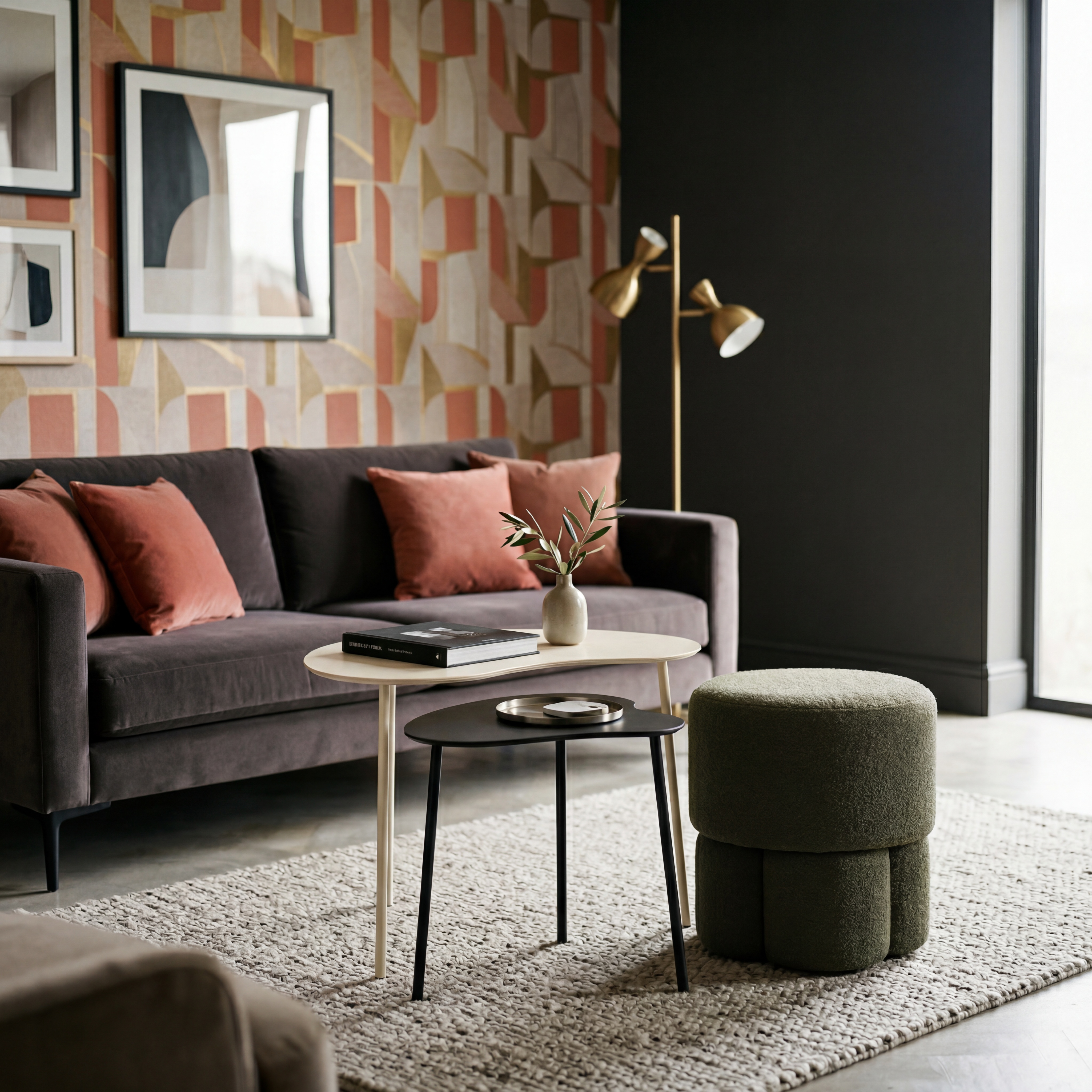 Nest of Nora Hocker poef - Bouclé - Groen_afb4