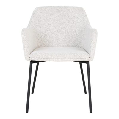 QUVIO Fauteuil Lima - LL44390 - Boucle - Staal - Wit - Set van 2_afb4