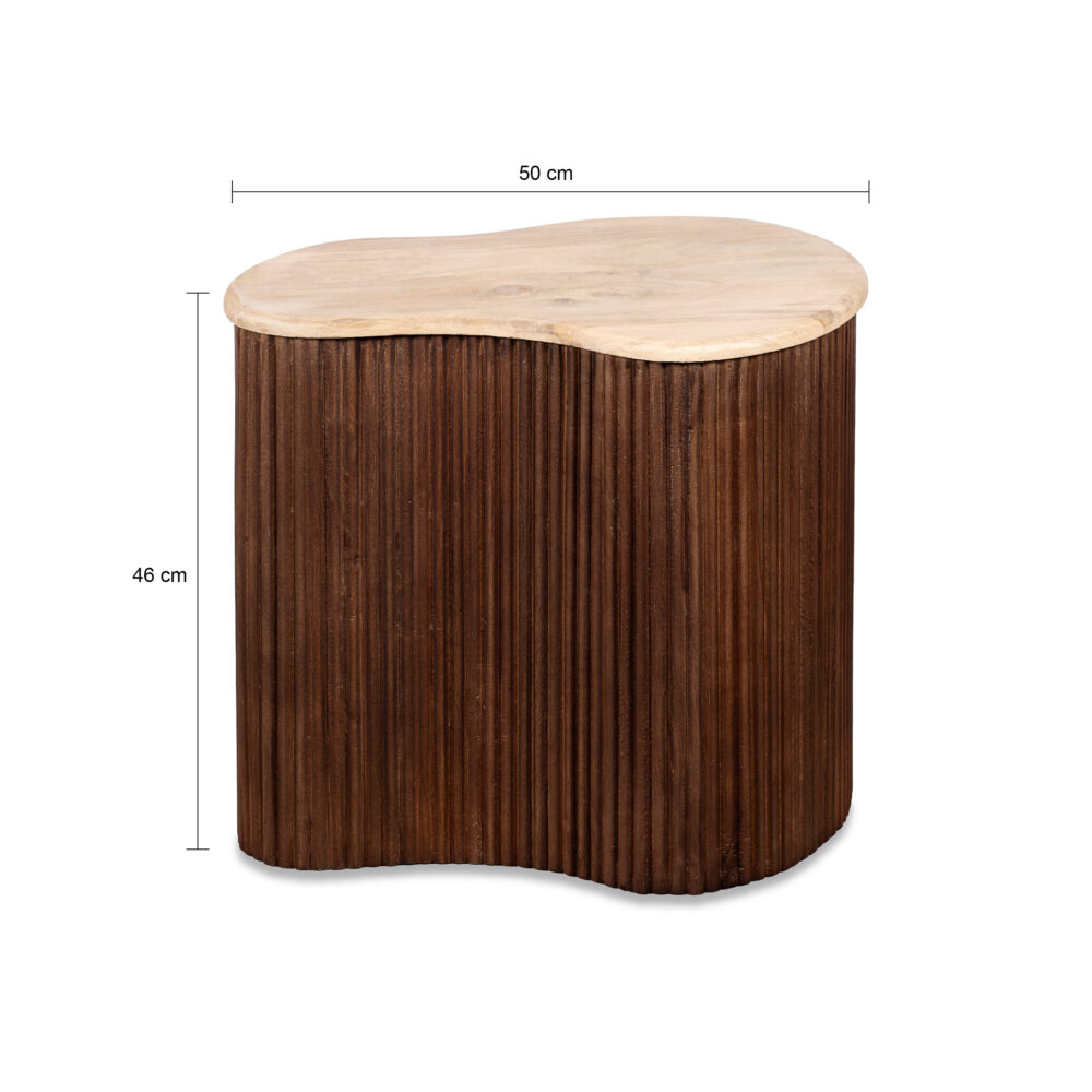 Lewis & Loft Coffee Table - Lena - LL44314 - Organic shape - Maat S - Brown_afb2
