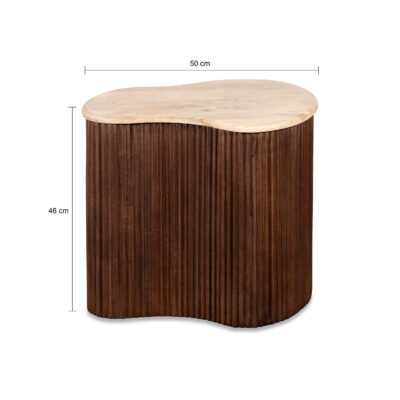 Lewis & Loft Coffee Table - Lena - LL44314 - Organic shape - Maat S - Brown_afb2