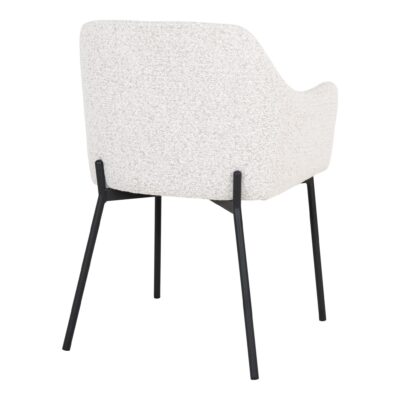 QUVIO Fauteuil Lima - LL44390 - Boucle - Staal - Wit - Set van 2_afb5