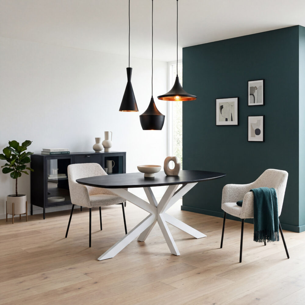 Nest of Nora Dressoir met 2 glazen deuren en 3 lades - 140x40x85 cm - Zwart_afb6