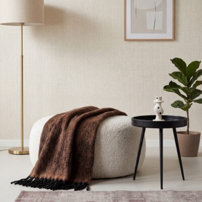 Nest of Nora Bouclé poef hocker voetenbank - Naturel_afb5