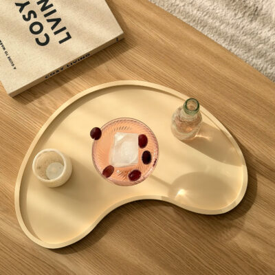 houten dienblad beige, beige dienblad, dienblad beige, tray, organisch dienblad, dienblad,