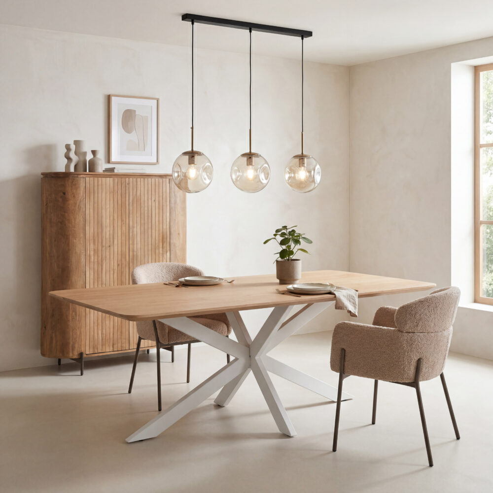 Nest of Nora Mangohouten wandkast Besa - 151x115x43 cm - Lichtbruin_afb6