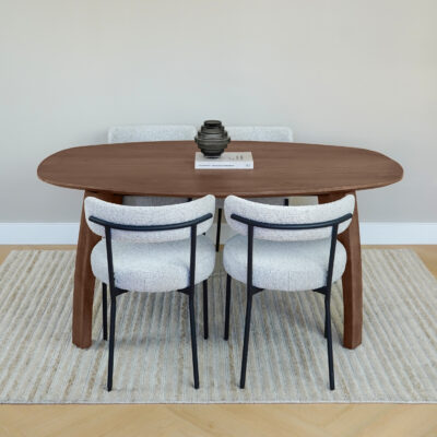 Lewis & Loft Dining Table - Luna - LL44399 - Danish oval - 160 x 100 cm - Brown_afb4