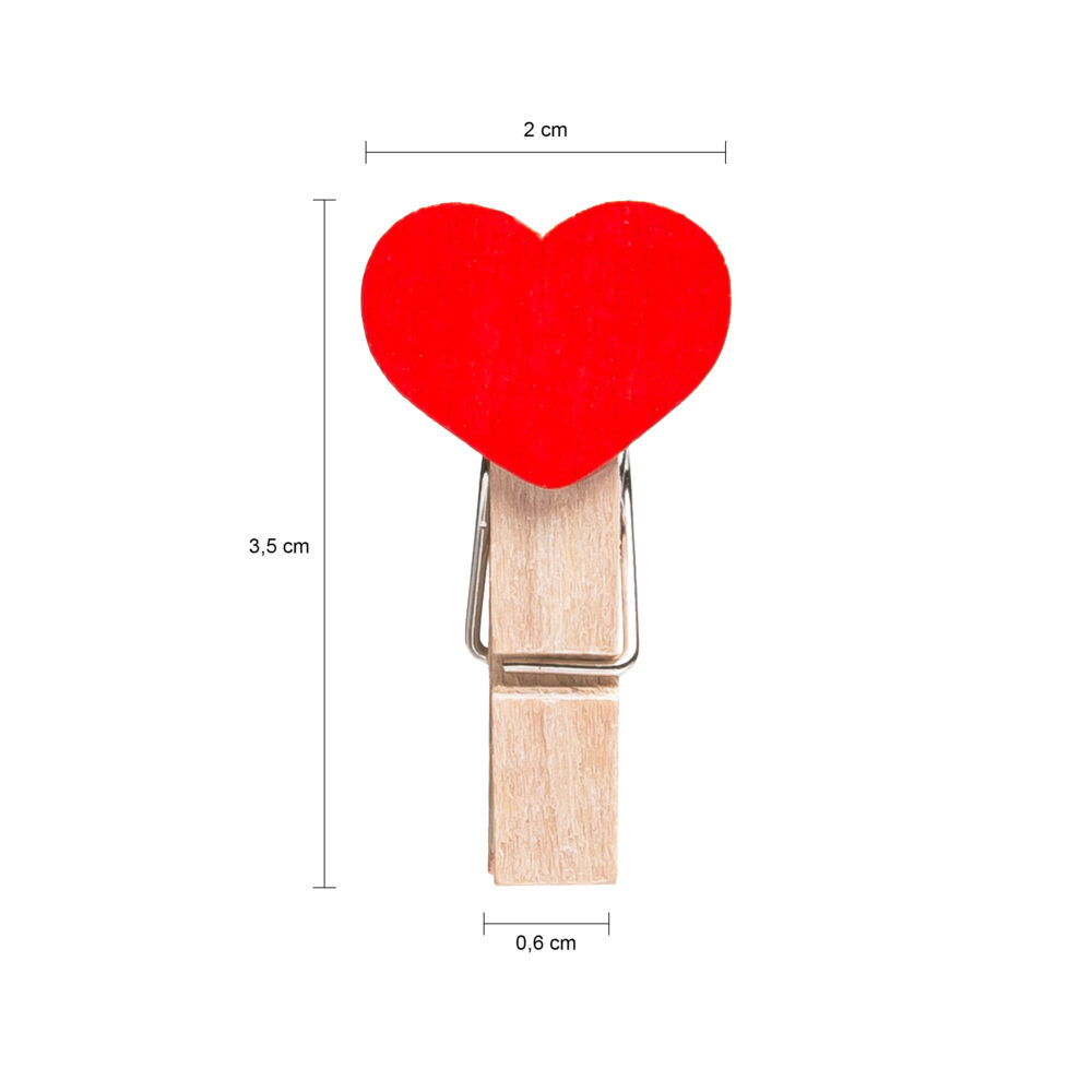 houten mini wasknijpers, Set van 25 mini wasknijpers, wasknijpers, mini wasknijpers, Houten wasknijpers, fotoknijpers, rode hartje, mini wasknijpers hout,