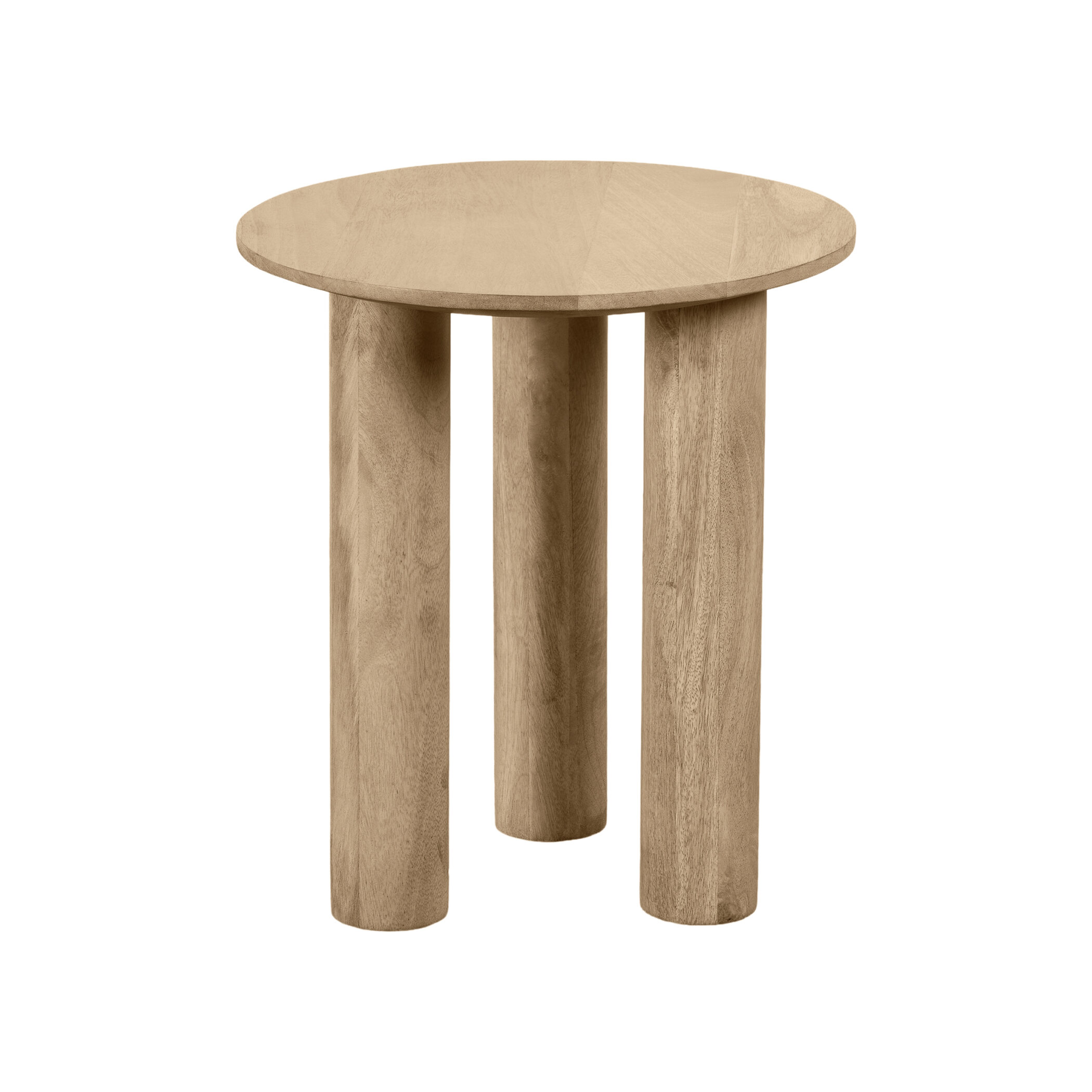 Lewis & Loft Bijzettafel Lian - FSC® Mangohout - Rond ⌀40 cm - Naturel