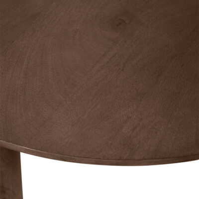 bijzettafel van mangohout, Bruine bijzettafel, bijzettafel Lian, bruine ronde bijzettafel, bijzettafel, ronde bijzettafel, tafel, houten bijzettafel,