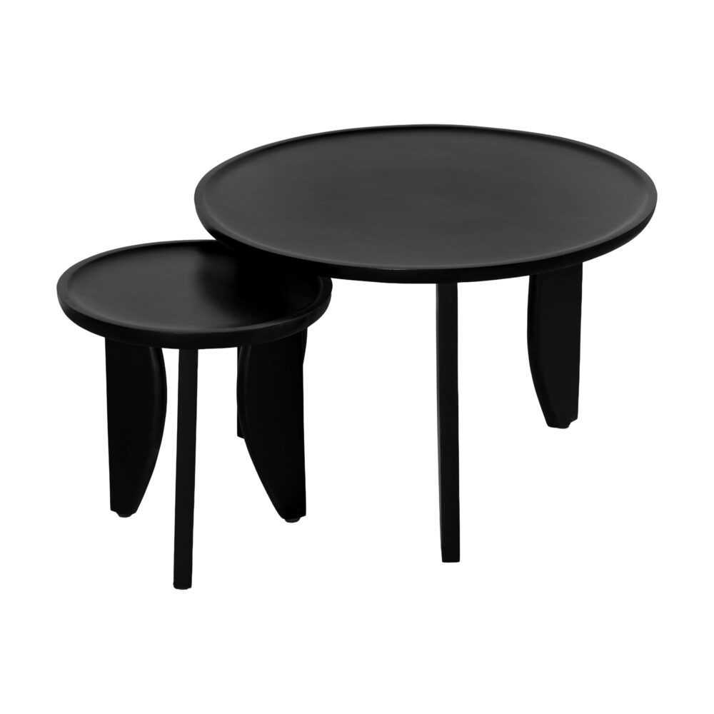 salontafel set Luuk, Luuk salontafel set, salontafels Luuk, zwarte salontafel set van 2, salontafel set, tafels, zwarte salontafel set,
