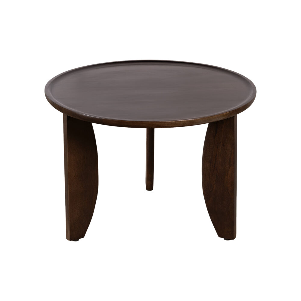 walnoot bruine salontafel set Luuk, salontafel set van 2, salontafel set, twee ronde salontafels, tafels, salontafels Luuk, twee ronde tafels, kleine tafel, set, grote tafel,