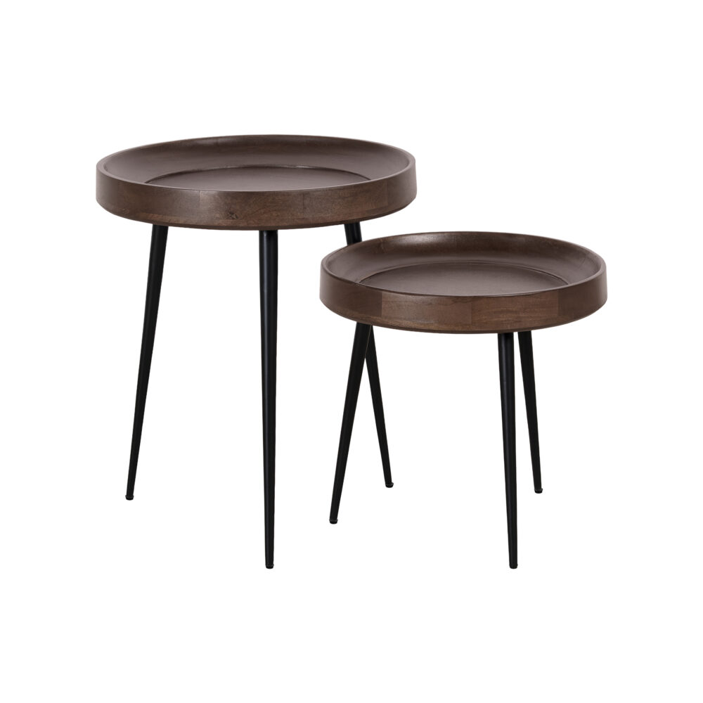 Lewis en Loft Luus bijzettafel ø40 cm in walnoot bruin