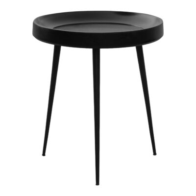 tafeltje, bijzettafel Luus, zwarte ronde bijzettafel, tafel, bijzettafel, Zwarte bijzettafel, Rond tafeltje