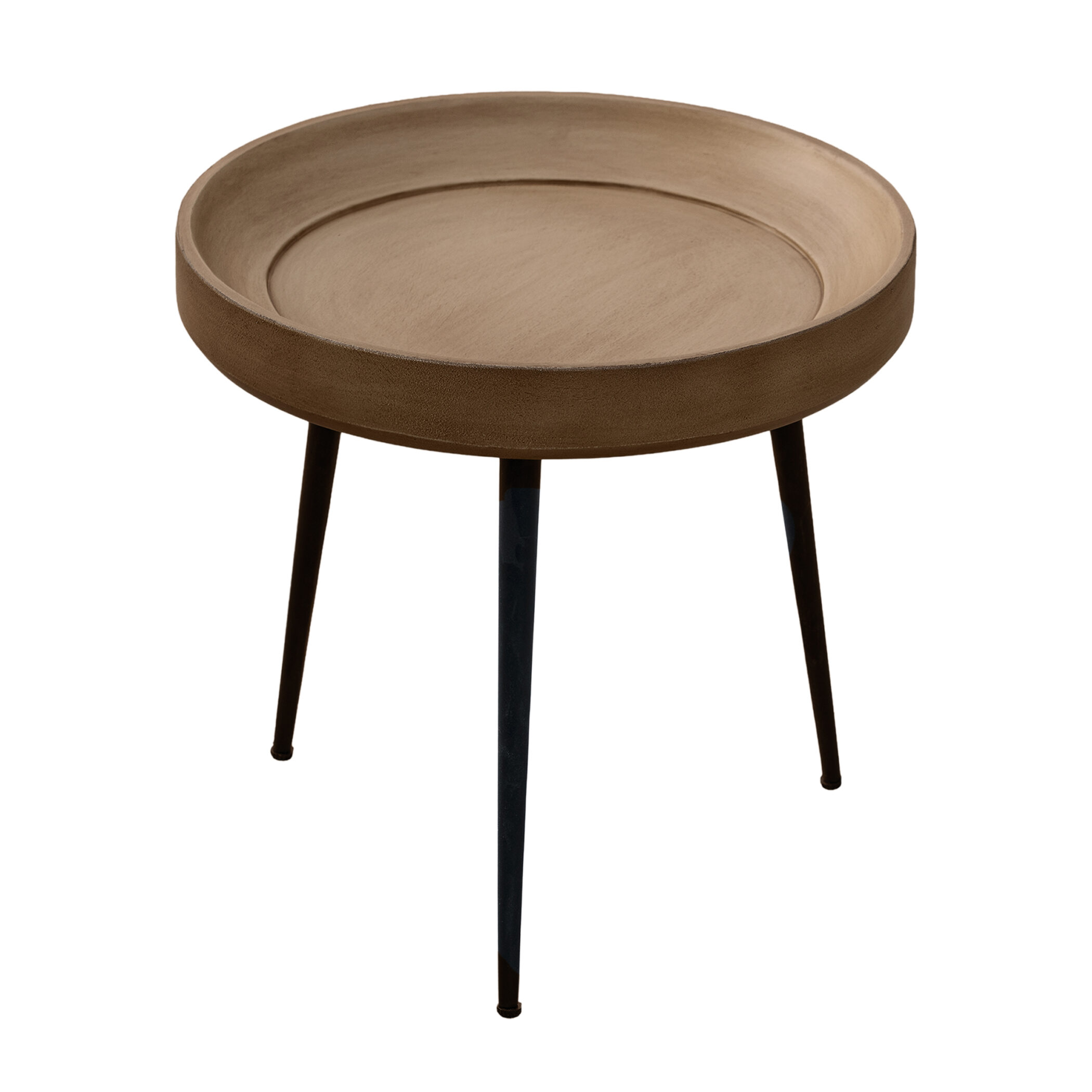 Lewis & Loft Bijzettafel Luus - FSC® Mangohout - Rond ø40 cm - Mat bruin