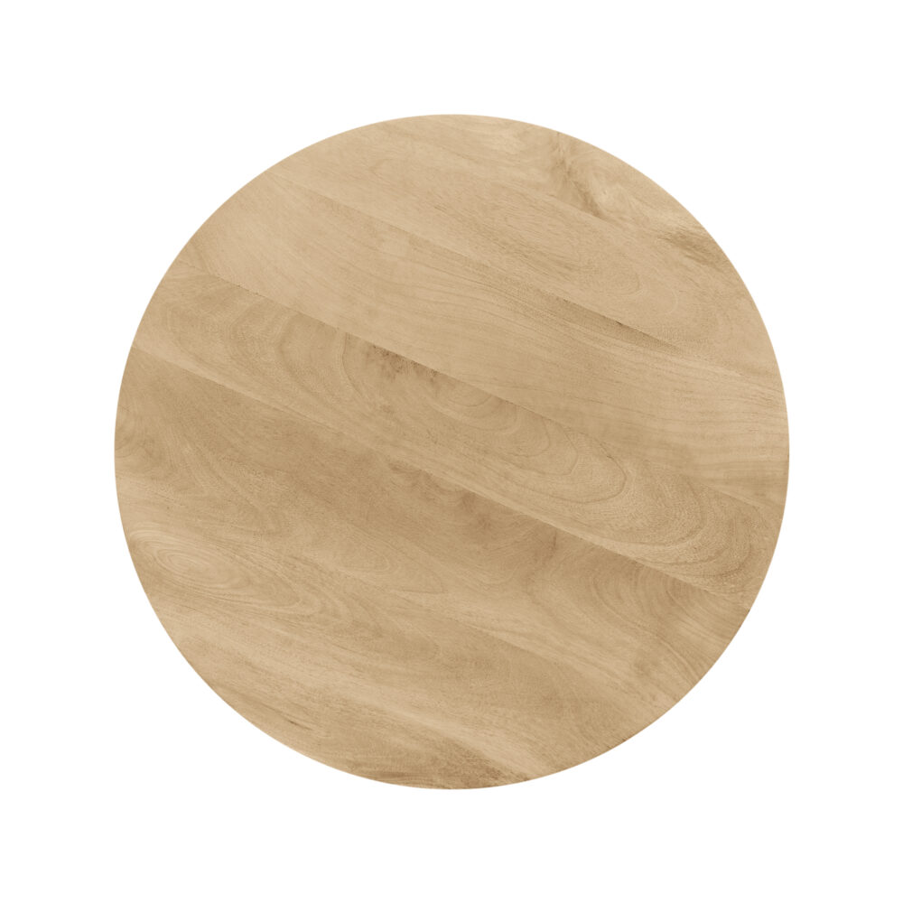 Salontafel Lupe ø80 cm van mangohout met X-poot