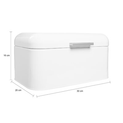 broodtrommel, witte QUVIO broodtrommel, metalen broodtrommel, witte broodtrommel, broodtrommel wit