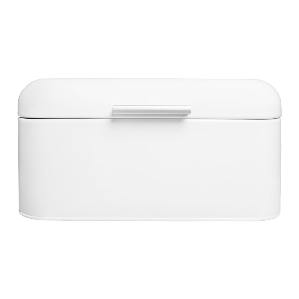broodtrommel, witte QUVIO broodtrommel, metalen broodtrommel, witte broodtrommel, broodtrommel wit
