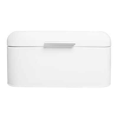 broodtrommel, witte QUVIO broodtrommel, metalen broodtrommel, witte broodtrommel, broodtrommel wit