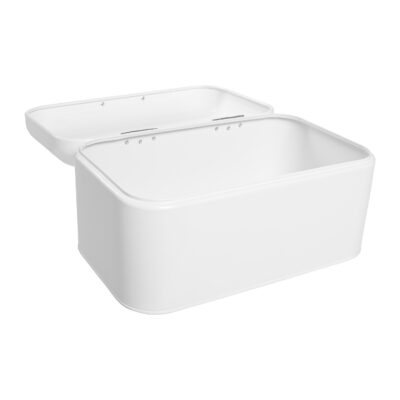 broodtrommel, witte QUVIO broodtrommel, metalen broodtrommel, witte broodtrommel, broodtrommel wit