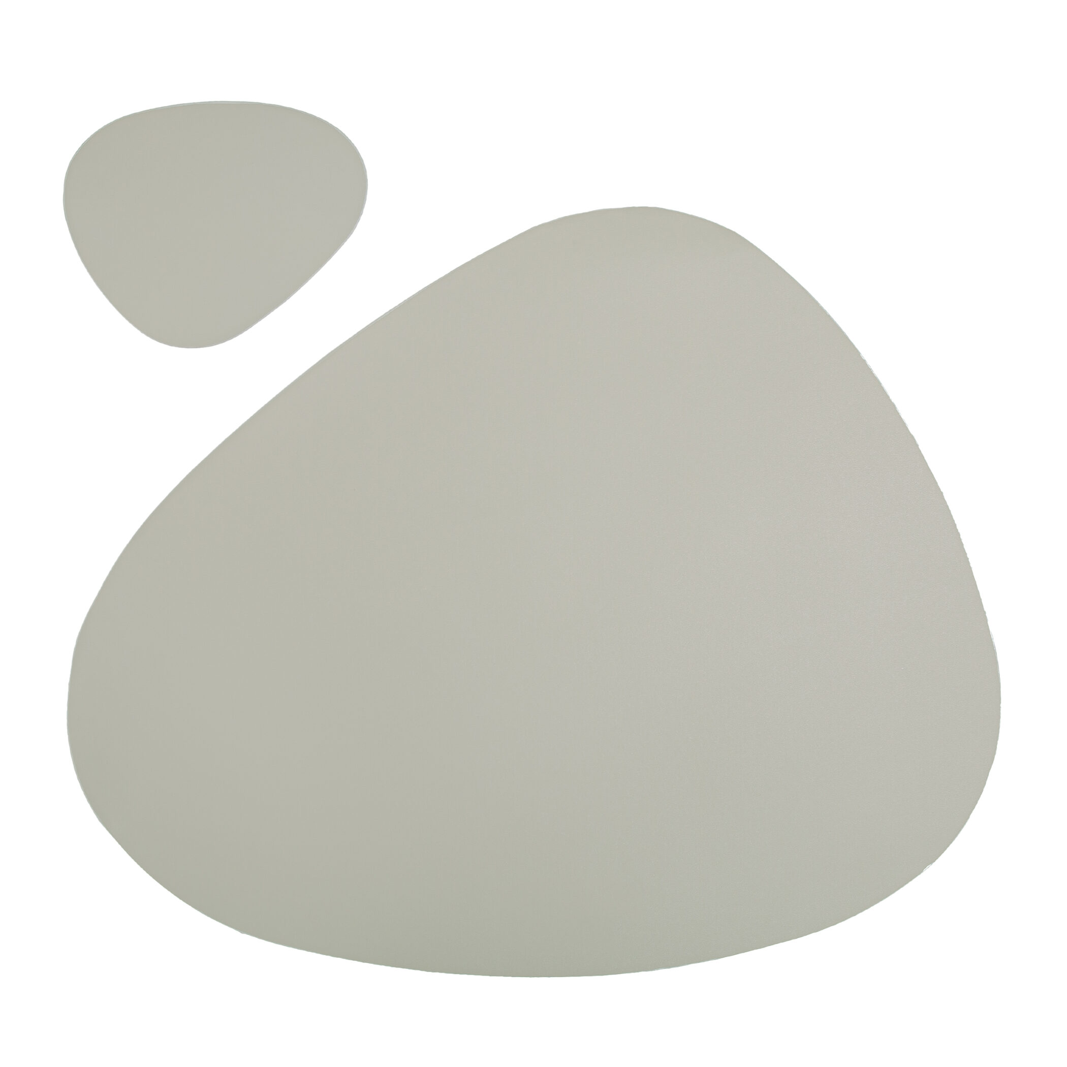 Krumble Placemat en onderzetter set - PU Leer - Zilver