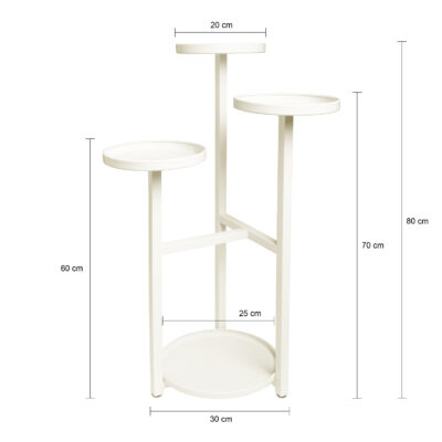 plantenrek, plantenrek voor 4 planten, plantenstandaard beige, plantenzuil, plantenstandaard, plantenrek, plantenrek beige, plantentafel,