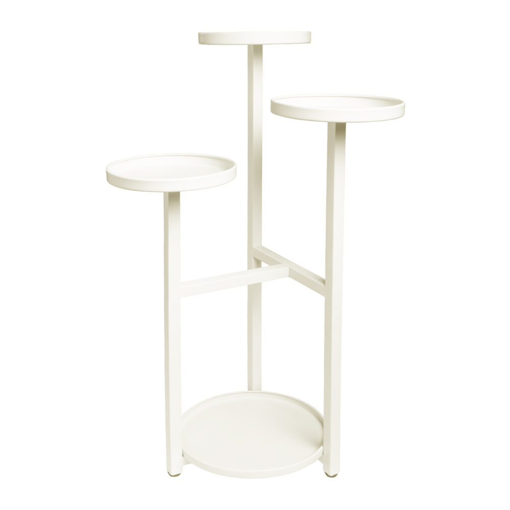 plantenrek, plantenrek voor 4 planten, plantenstandaard beige, plantenzuil, plantenstandaard, plantenrek, plantenrek beige, plantentafel,
