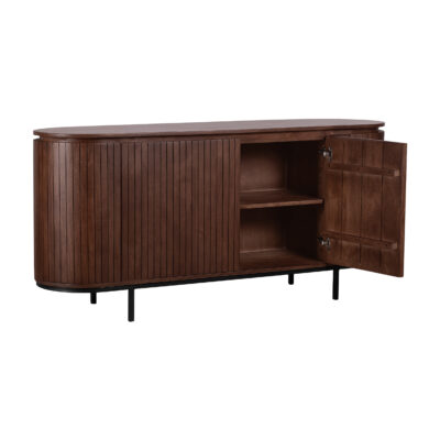 TV meubel, TV meubel Louise van 160 cm, TV meubel Louise, bruin tv meubel, houten tv kast, Bruine tv kast,