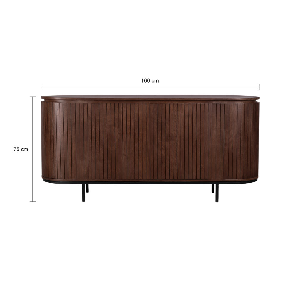 TV meubel, TV meubel Louise van 160 cm, TV meubel Louise, bruin tv meubel, houten tv kast, Bruine tv kast,