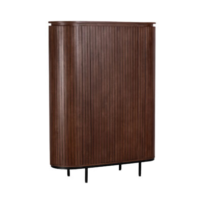 wandkast Louise, wandkast, bruine wandkast, houten wandkast, kast, Bruine opbergkast