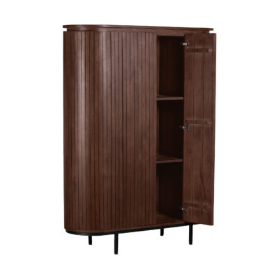 wandkast Louise, wandkast, bruine wandkast, houten wandkast, kast, Bruine opbergkast