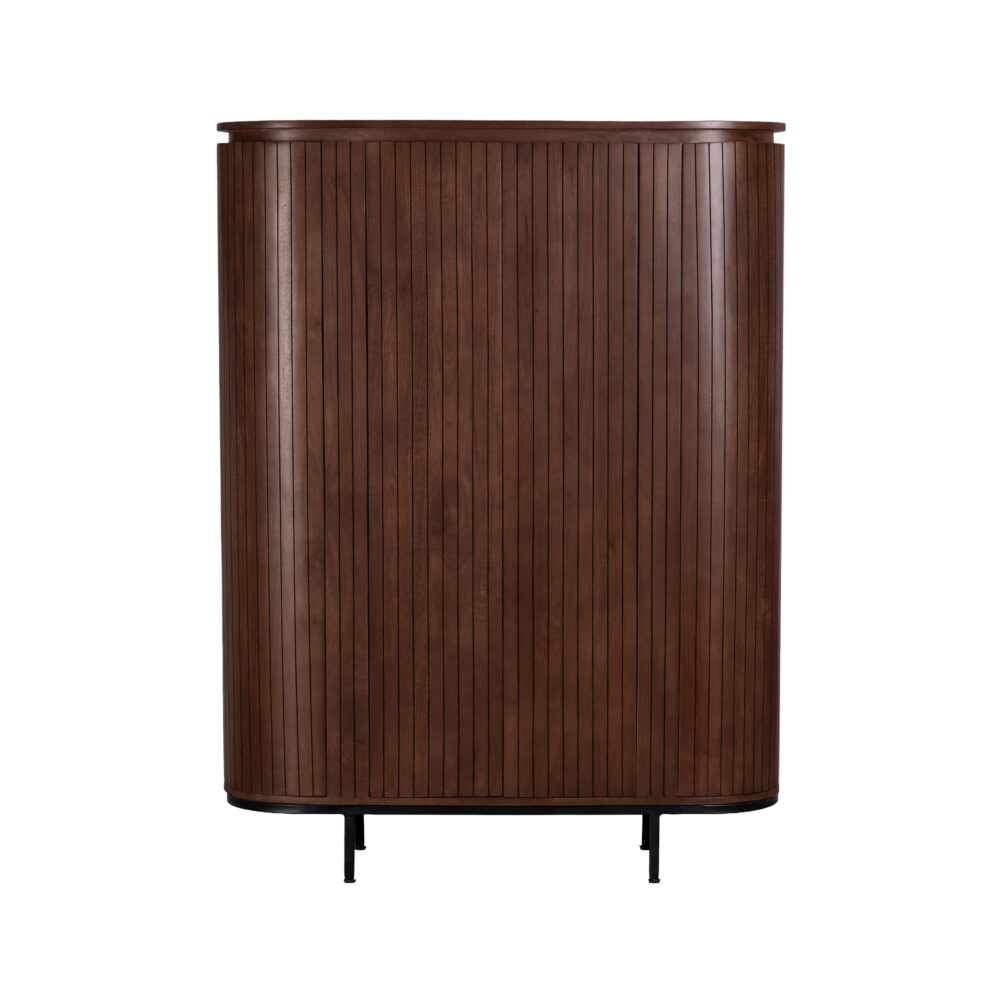 wandkast Louise, wandkast, bruine wandkast, houten wandkast, kast, Bruine opbergkast