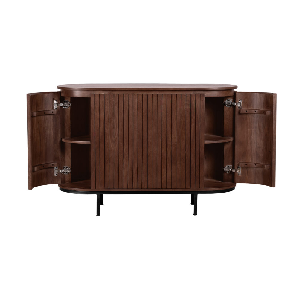 bruin dressoir, bruin dressoir van mangohout, dressoir, dressoir Louise, mangohouten dressoir, houten dressoir,