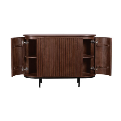 bruin dressoir, bruin dressoir van mangohout, dressoir, dressoir Louise, mangohouten dressoir, houten dressoir,