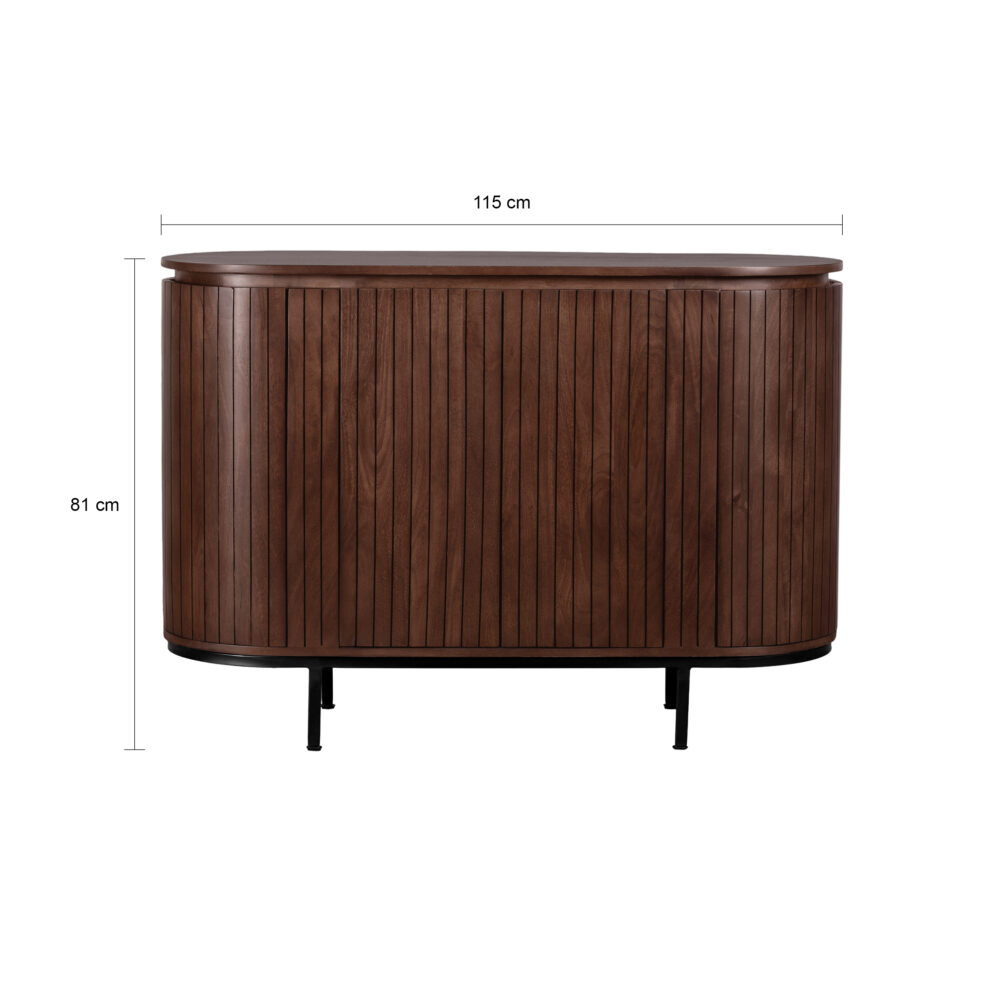 bruin dressoir, bruin dressoir van mangohout, dressoir, dressoir Louise, mangohouten dressoir, houten dressoir,