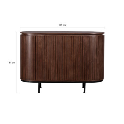 bruin dressoir, bruin dressoir van mangohout, dressoir, dressoir Louise, mangohouten dressoir, houten dressoir,