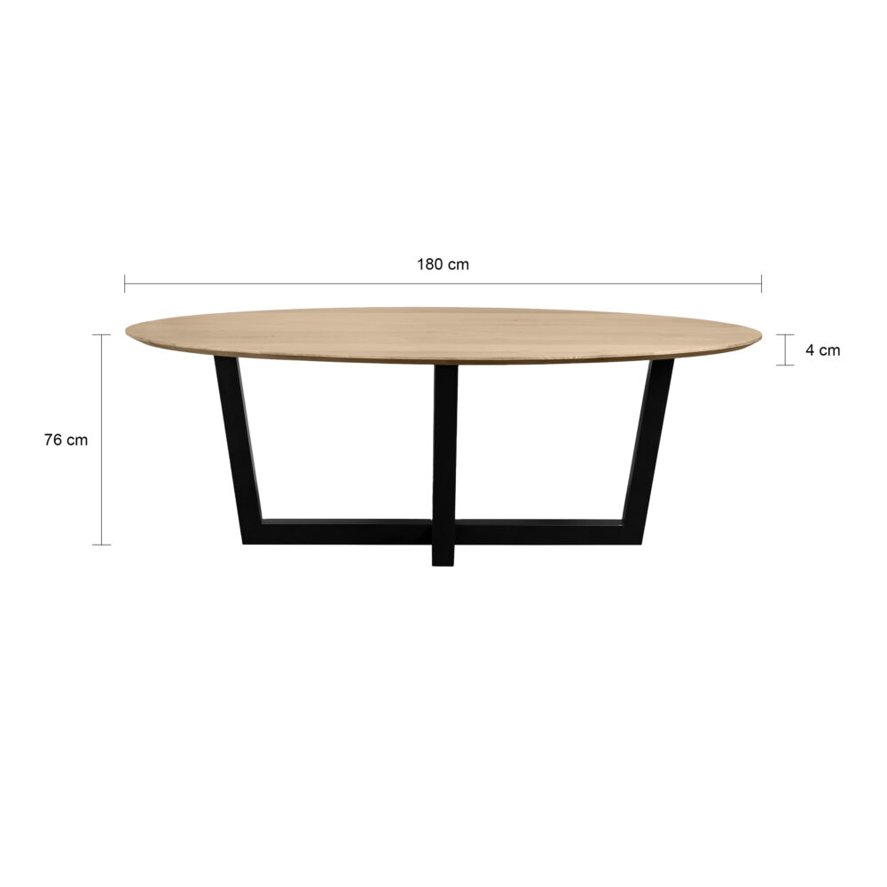 eettafel Sofia van 180x90 cm, mangohouten eettafel, eettafel Sofia, eettafel, ovale eettafel, eettafel ovaal 180x90 cm, tafel, eettafel ovaal,