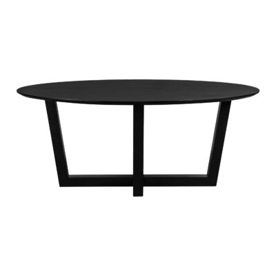 eettafel Sofia, eettafel, zwarte ovale eettafel, eettafel ovaal 180x90 cm, Zwarte eettafel met W poot, tafel, eettafel ovaal, zwarte eettafel,